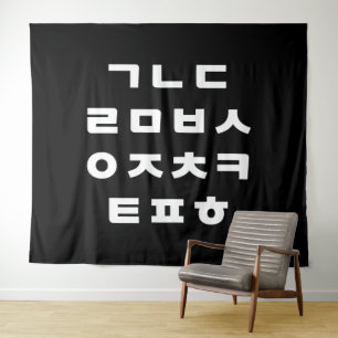 Tenture Coréen Alphabet Hangul