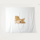 Tenture Corgi doux et souriant (Devant (Horizontal))