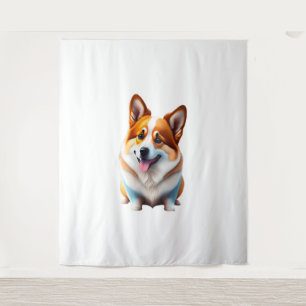 Tenture Corgi drôle chien mignon chiot animal style animal