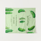 Tenture Cornichons Concombre Vert Baby Shower Fantaisiste (Devant (Horizontal))