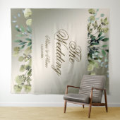 Tenture Cortège De Mariage Feuilles Vertes Bronze Doré Élé (En situation (horizontale))