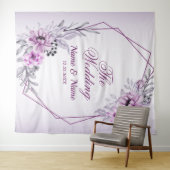 Tenture Cortège de mariage floral rose violet pourpre cadr (En situation (horizontale))