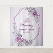 Tenture Cortège de mariage floral rose violet violet cadre (Devant)