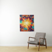 Tenture Cosmic Burst Abstract Splatter Art (En situation)