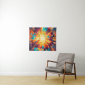 Tenture Cosmic Burst Abstract Splatter Art (En situation (horizontale))