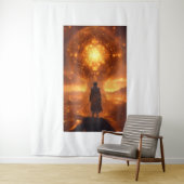 Tenture Cosmic Gravity T-Shirt Design (En situation)