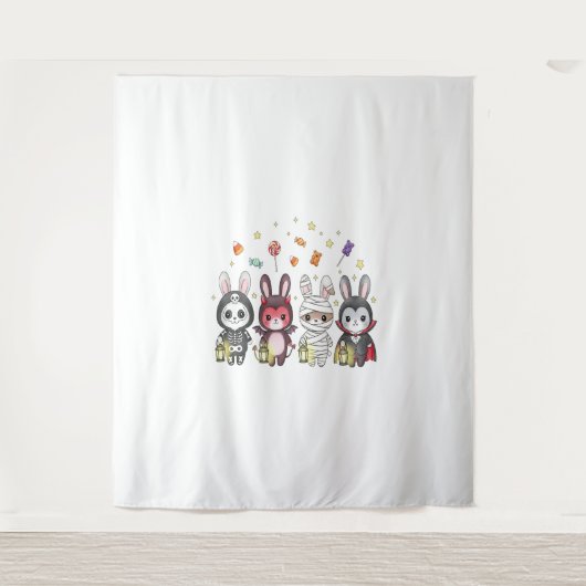 Tenture Costume de lapin mignon Halloween (Devant)