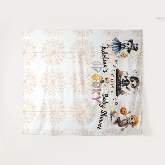 Tenture Costume de squelettes effrayants Halloween pour Ba (Devant (Horizontal))