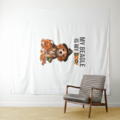 Tenture Costume d'Halloween beagle Mon Beagle est Mon Chie (En situation (horizontale))