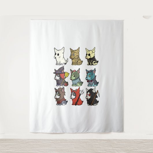 Tenture Costume d'Halloween Boston Terrier (Devant)