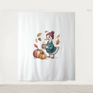 Tenture Cosy Citrouille Café Goose Fall Art
