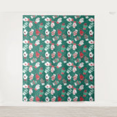 Tenture Cosy hiver Noël Mittens Motif en vert (Devant)