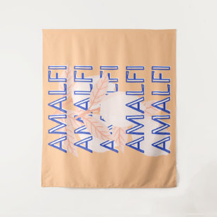 Tenture Côte d'Amalfi, Italie Travel Art, Preppy, Orange