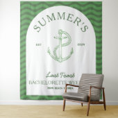 Tenture Côtière moderne Tropical Vert Retro Bachelorette (En situation)