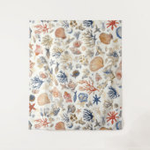 Tenture Côtière rustique - Coquillages, Starfish, Reef (12 (Devant)