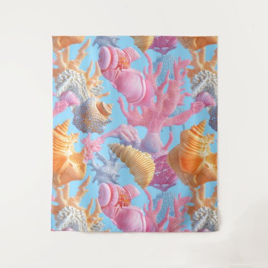 Tenture Côtière rustique - Coquillages, Starfish, Reef (18 (Devant)