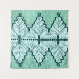 Tenture Couchage en fil textile rétro, pulsation graphique
