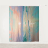 Tenture Coucher de soleil au calme des paysages de plage (Devant)