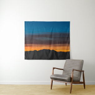 Tenture Coucher de soleil au-dessus de la silhouette du pa