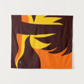 Tenture Coucher de soleil avec grand palmier sur la plage (Devant (Horizontal))