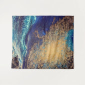 Tenture Coucher de soleil des vagues Abstraites (Devant (Horizontal))