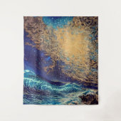 Tenture Coucher de soleil des vagues Abstraites (Devant)