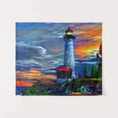 Tenture Coucher de soleil du phare (Devant (Horizontal))