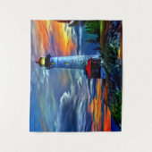 Tenture Coucher de soleil du phare (Devant)