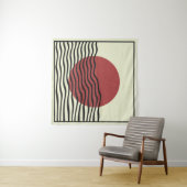Tenture Coucher de soleil du style Bauhaus (En situation (horizontale))
