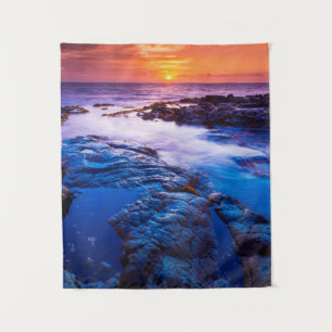 Tenture Coucher de soleil et bassin de marée à Hawaï