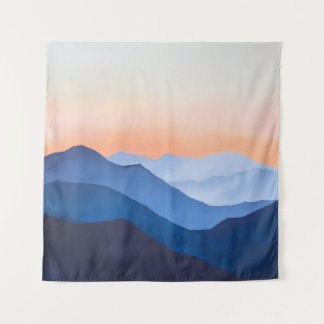 Tenture Coucher de soleil minimaliste de montagne