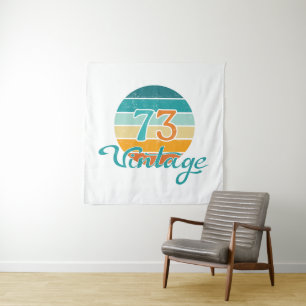 Tenture Coucher de soleil rétro 73 en détresse vintage