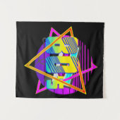 Tenture Coucher de soleil Rétro Vintage 80's (Devant (Horizontal))