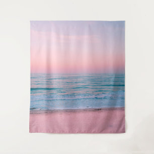 Tenture Coucher de soleil serein Plage pastel abstraite