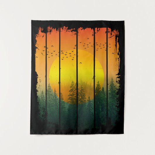 TENTURE COUCHER DE SOLEIL SIMPLE EN FORÊT (Devant)