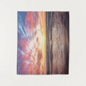 Tenture Coucher de soleil sur la plage et la mer (Devant)