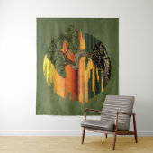 Tenture Coucher de soleil sur l'arbre Bonsai (En situation)