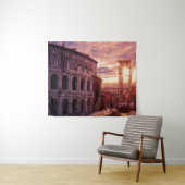 Tenture Coucher de soleil sur le Colisée de Rome à Rome (En situation (horizontale))