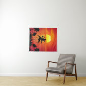 Tenture Coucher de soleil tropical sur la plage Lever du s (En situation (horizontale))