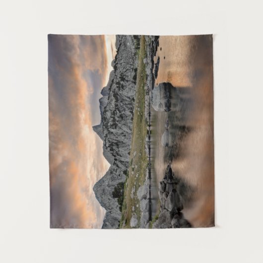 Tenture Coucher du soleil au lac pyramid (Devant)