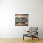 Tenture Coucher du soleil au lac pyramid (En situation (horizontale))