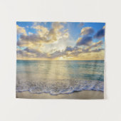 Tenture Coucher du soleil d'Aruba au-dessus de mer mobile (Devant (Horizontal))