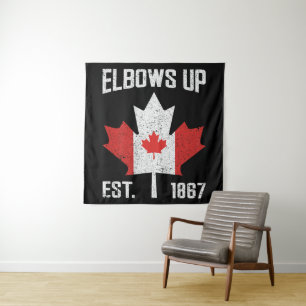 Tenture Coudes vers le haut Canada Véritable Nord Fier Can