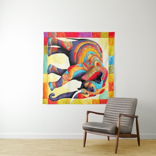 Tenture Couette d'éléphant africaine Look Tapestry (En situation (horizontale))