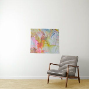 Tenture Coulée d'acrylique pastel parfaitement mélangée