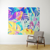 Tenture Couleur Abstraite florale moderne Pastel (En situation (horizontale))