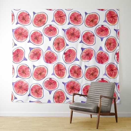 Tenture Couleur d'aquarelle des tranches de fibres (En situation (horizontale))