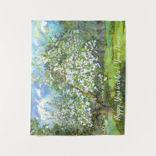 Tenture Couleur d'aquarelle fleurie (Devant)