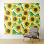 Tenture Couleur d'eau des fleurs de soleil (En situation (horizontale))