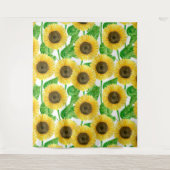 Tenture Couleur d'eau des fleurs de soleil (Devant)